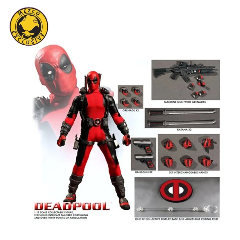 

Mezco Toyz Marvel COLLECTIVE 76450" Deadpool X-Men Action Figure Anime Doll Figure Collection Toy Table Decorations Kids Gift