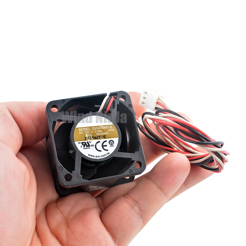 Вентилятор DV04028B12L 4 см 40 мм 40x40x28 12 В постоянного тока 0 36 А 3 контакта контроль