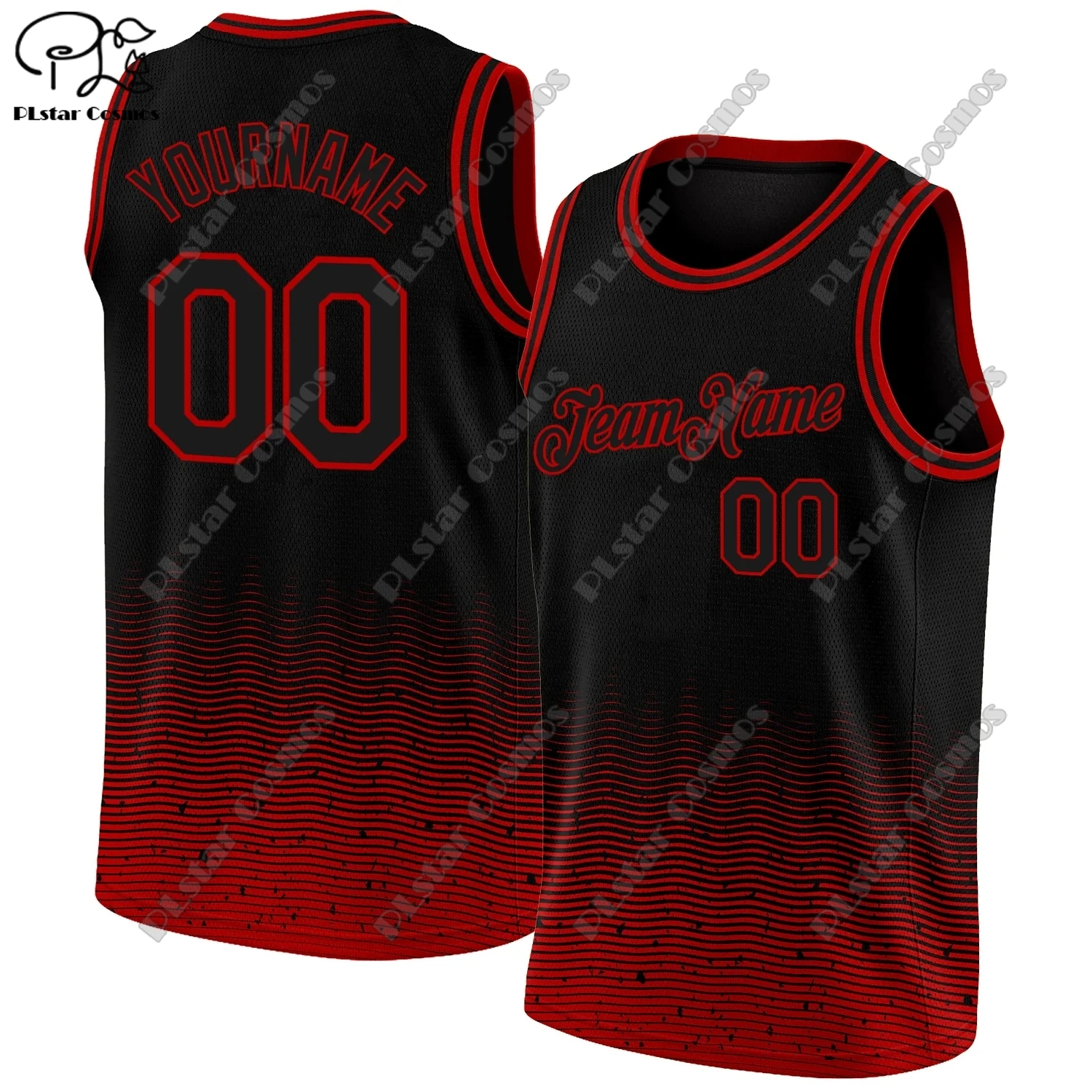 

PLstar Cosmos 3D printing 2023 new custom gradient line graffiti fashion men's summer vest authentic basketball jersey 4