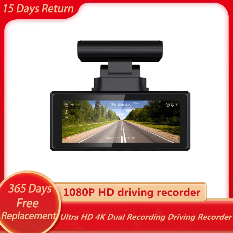 

TPANT 3.18 Inch Driving Recorder 4K Front and Rear Dual Recording Night Vision DVR1080P HD Car Recorder WiFi Security Monitoring