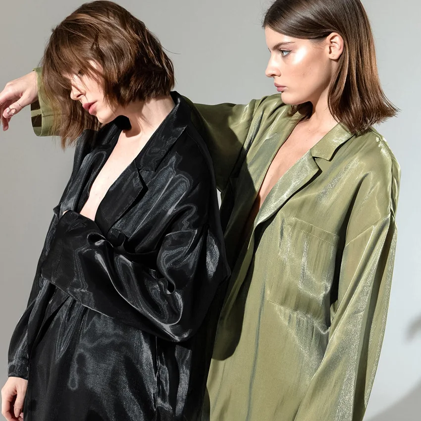 Casual Loose Home Suits Women Spring Elegant Lace-up Robes Two Piece Pants Set Fashion High Waist Wide Trouser Set Outfits