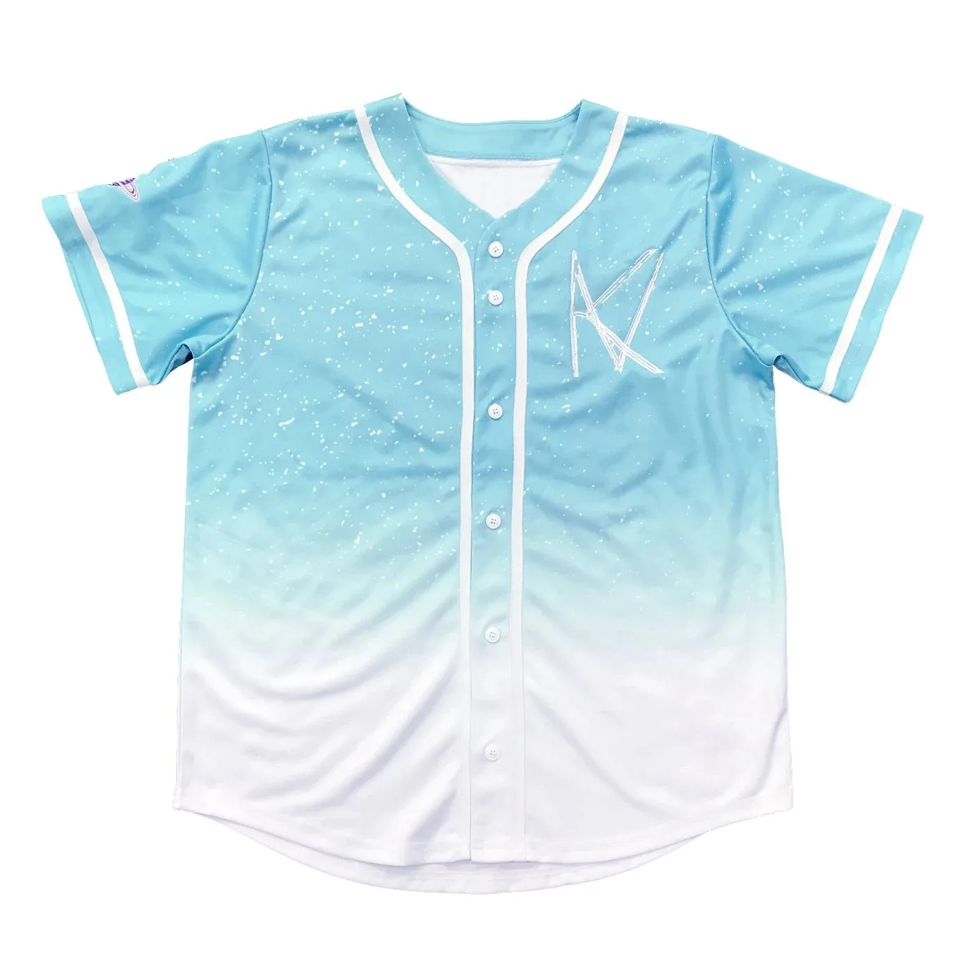 Kaivon Teal Джерси для мужчин/женщин Харадзюку тонкие пуговицы бейсбольная форма Слик