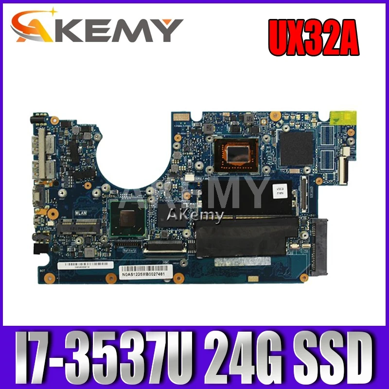 

Akemy UX32A Motherboard For Asus UX32V UX32VD UX32A Laptop motherboard UX32A Mainboard I7-3537U 2GB 90R-NYOMB1900Y