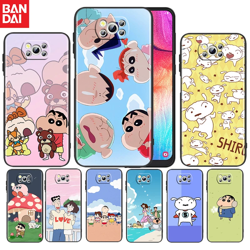 

Shinchan Crayon Japanese For Xiaomi Poco M4 X3 F3 GT NFC M3 C3 M2 F2 F1 X2 Pro Mi Mix3 TPU Black Phone Case Fundas Coque Capa