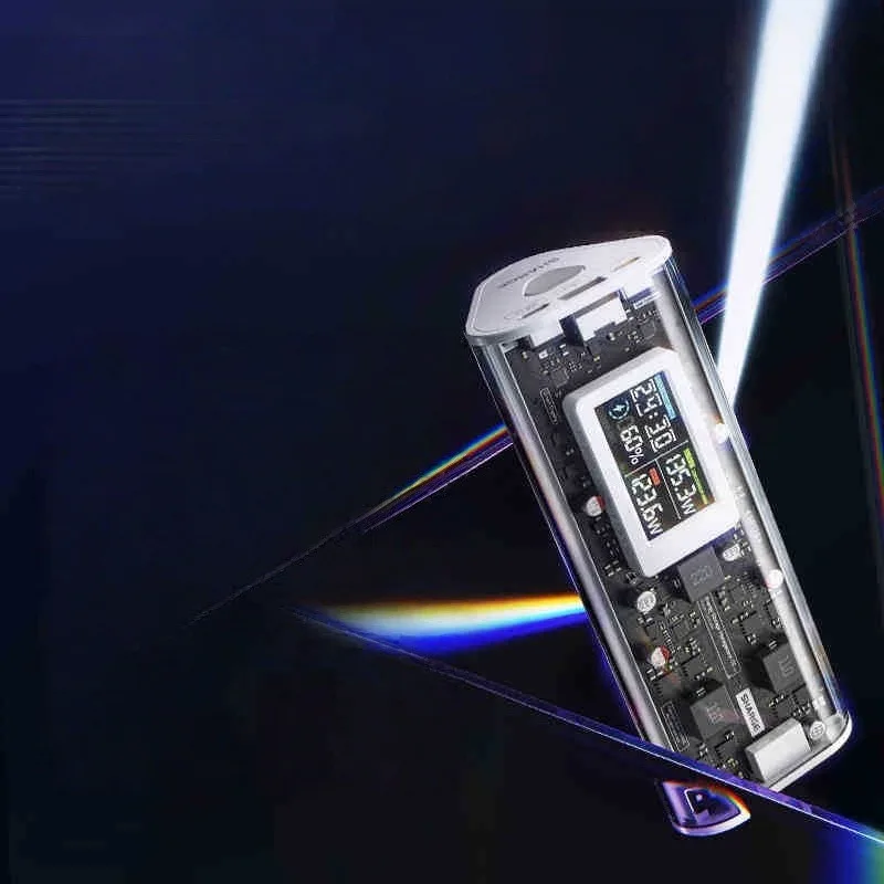 Фото Полностью прозрачный внешний аккумулятор 140W 24000mAh для iPhone, Huawei, Xiaomi, ноутбуков и планшетов №4