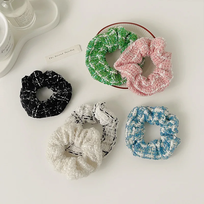 

Large Intestine Hair Ring Tie Hair Headrope Women's Plush Knitted Hair Ring Korean Hair Accessories for Girls Autumn and Winter