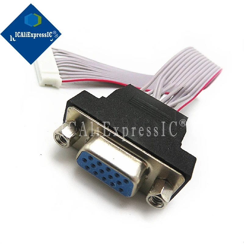 1 шт./лот 12P a 15 p vga femmina d-sub adattatore штифт connettore lunghezza 150 мм cavo corto на ЖК-подсветку сделай