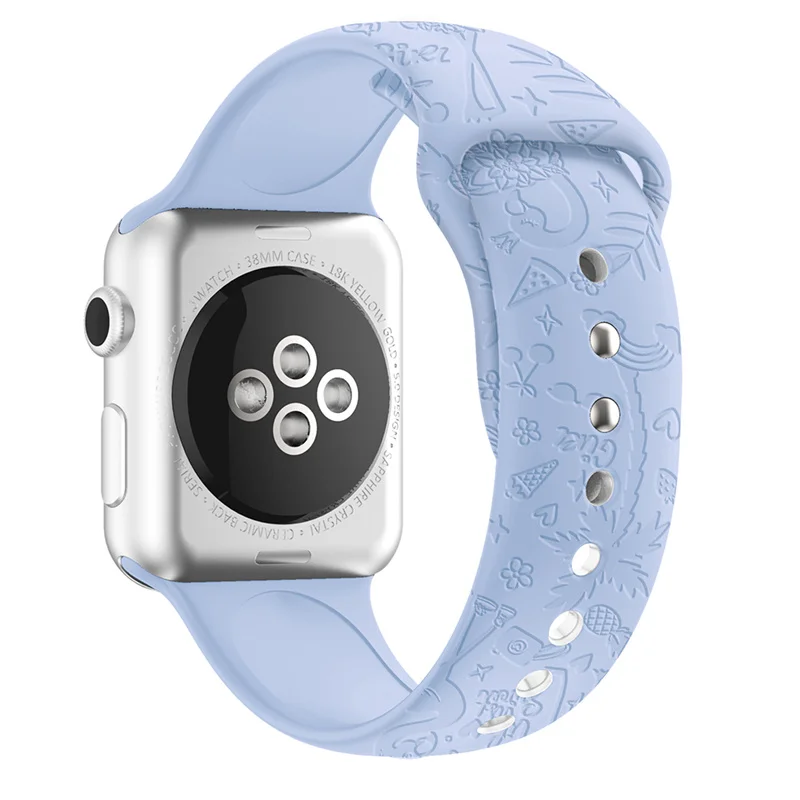 Ремешок силиконовый для Apple Watch Series 7 6 5 4 3 SE iWatch 41 мм 44 45 |