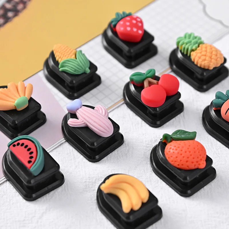 

Cartoon Car Hooks Organizer Car Clips Storage Hanger For USB Cable Headphone Key Storage Car Adhesive Hook Car Accessories