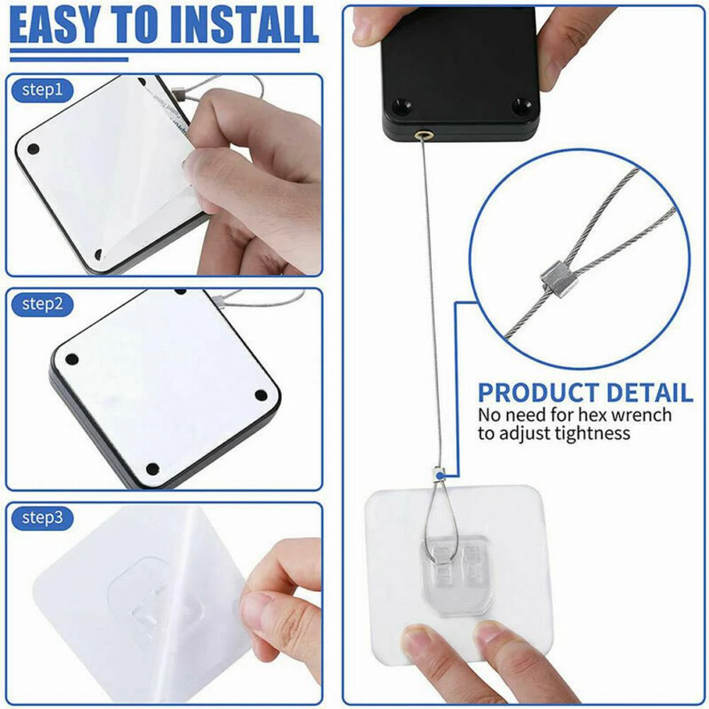 

1PC Punch-free Automatic Sensor Door Closer Portable Home Office Doors Automatically Close Furniture Hardware Accessories