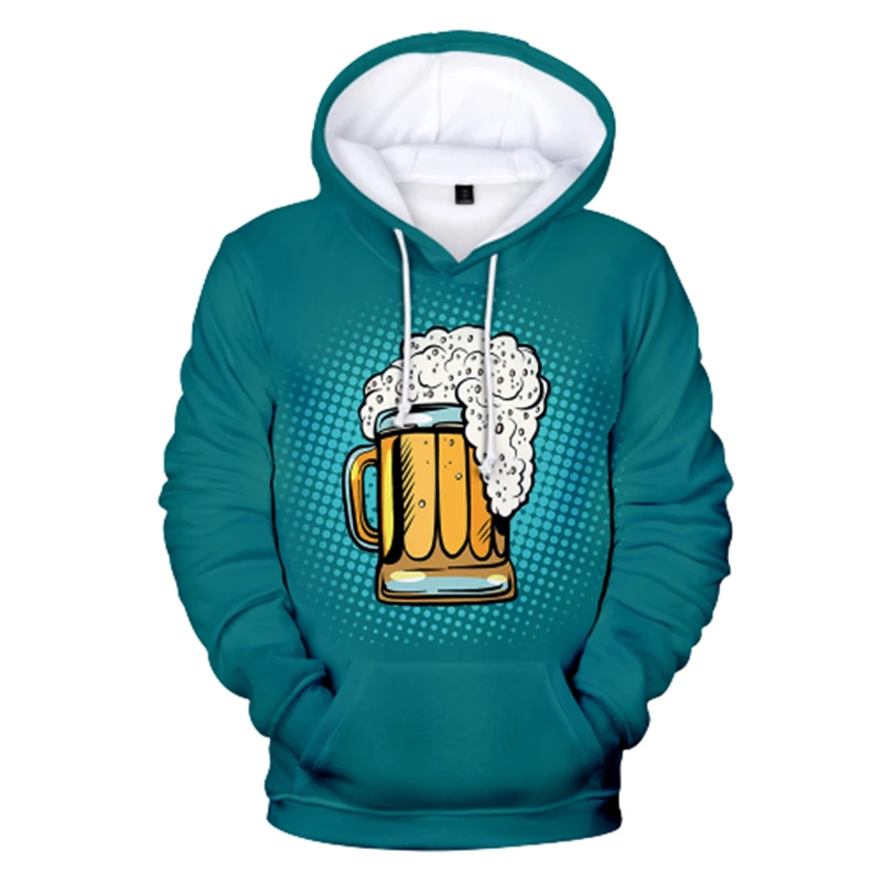 

Trendy Trendy Beer Men/women Sweatshirts Beer Popular Spring and Autumn 3D Printing Long-sleeved Pullover Tops Creative Hoodies