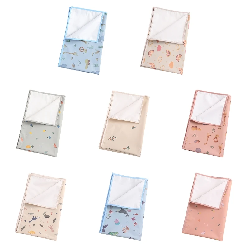 

67JC 35x50cm Portable Baby Changing Pad Waterproof Reusable Diaper Pad Cover Changing Mat Crib Mattress Sheet Infants Floor Play