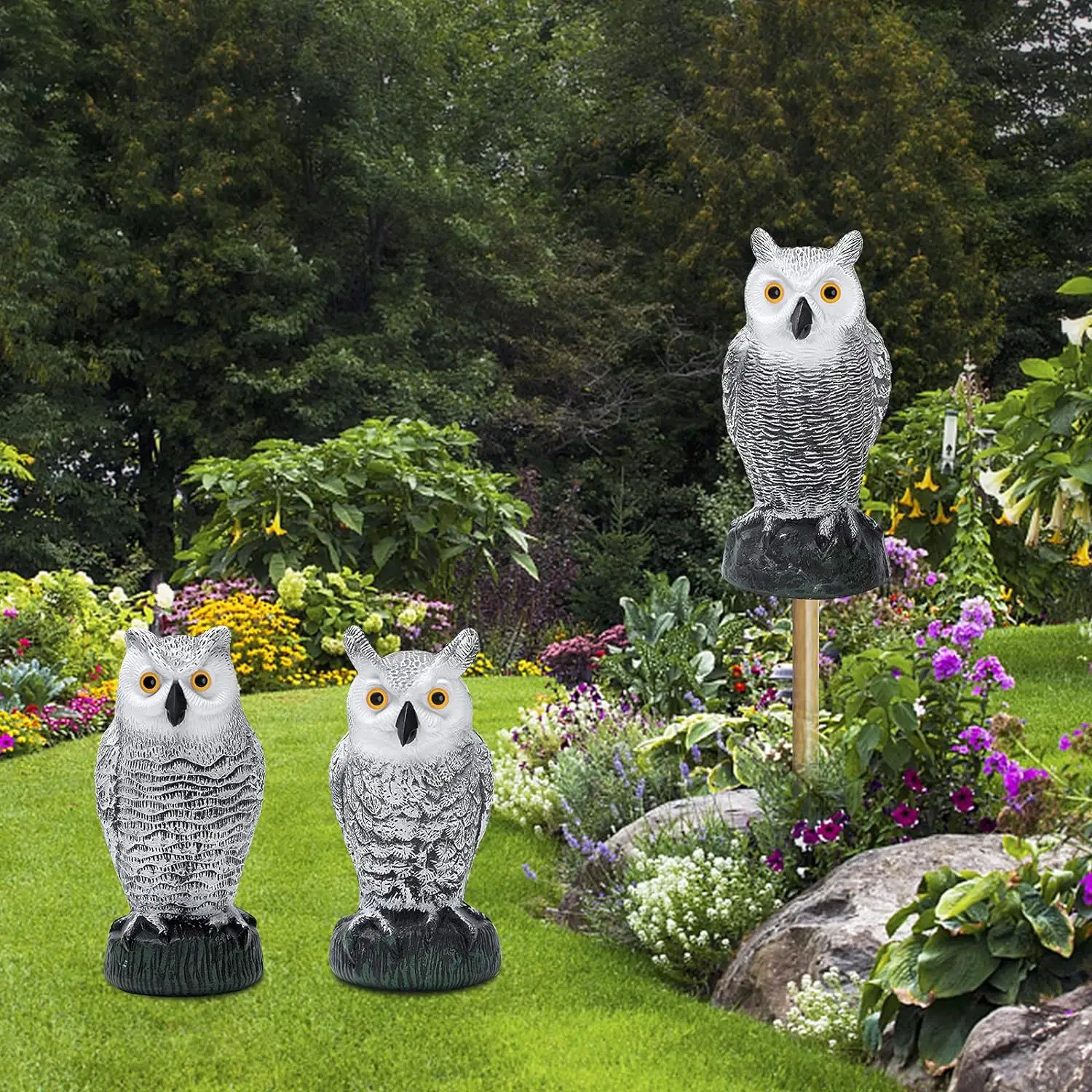 Искусственная пластиковая птица сова статуя совы для украшения сада украшение