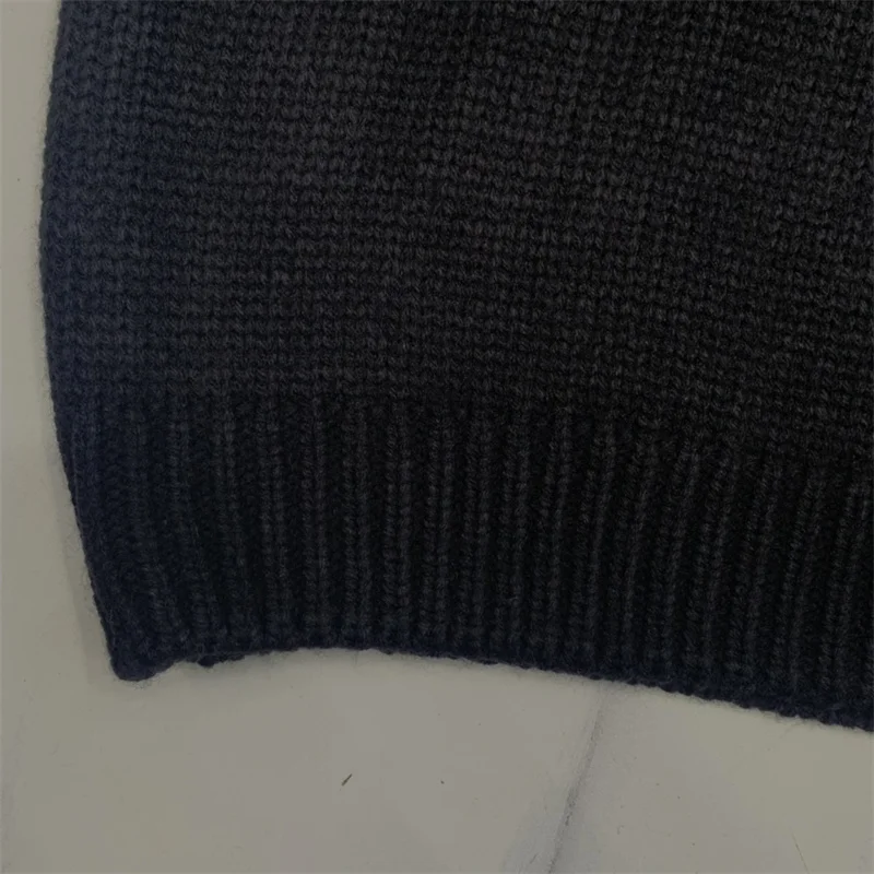 Новый черный разум свитер зимний мужской вязаный