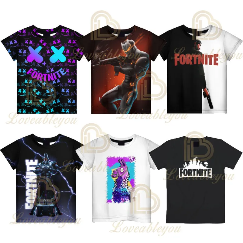 

Fortnite 3D T-shirt Men's Women's Tshirt Fortress Night Pattern T Shirt Children Boys Girls Summer T Shirts Tops Birthday Gifts