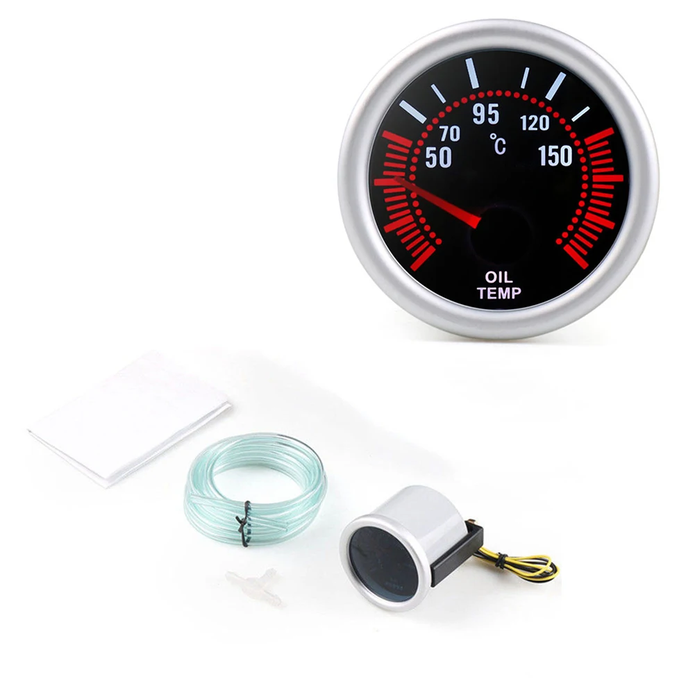 

Gauge 1x Oil Temperature Replacement Universal White Light 12V 52mm Aluminum Car Monitor For Most Cars Durable