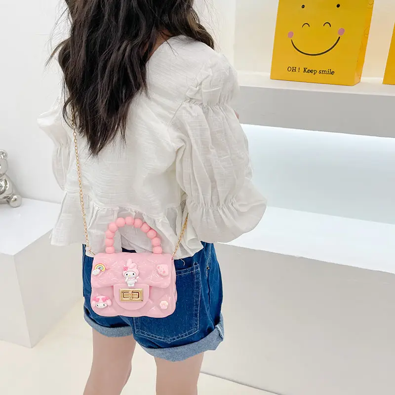 baby girl backpack tiny backpack Children's Bag Cute Girls' Shoulder Messenger Bag Versatile Princess Style Pearl Coin Purse