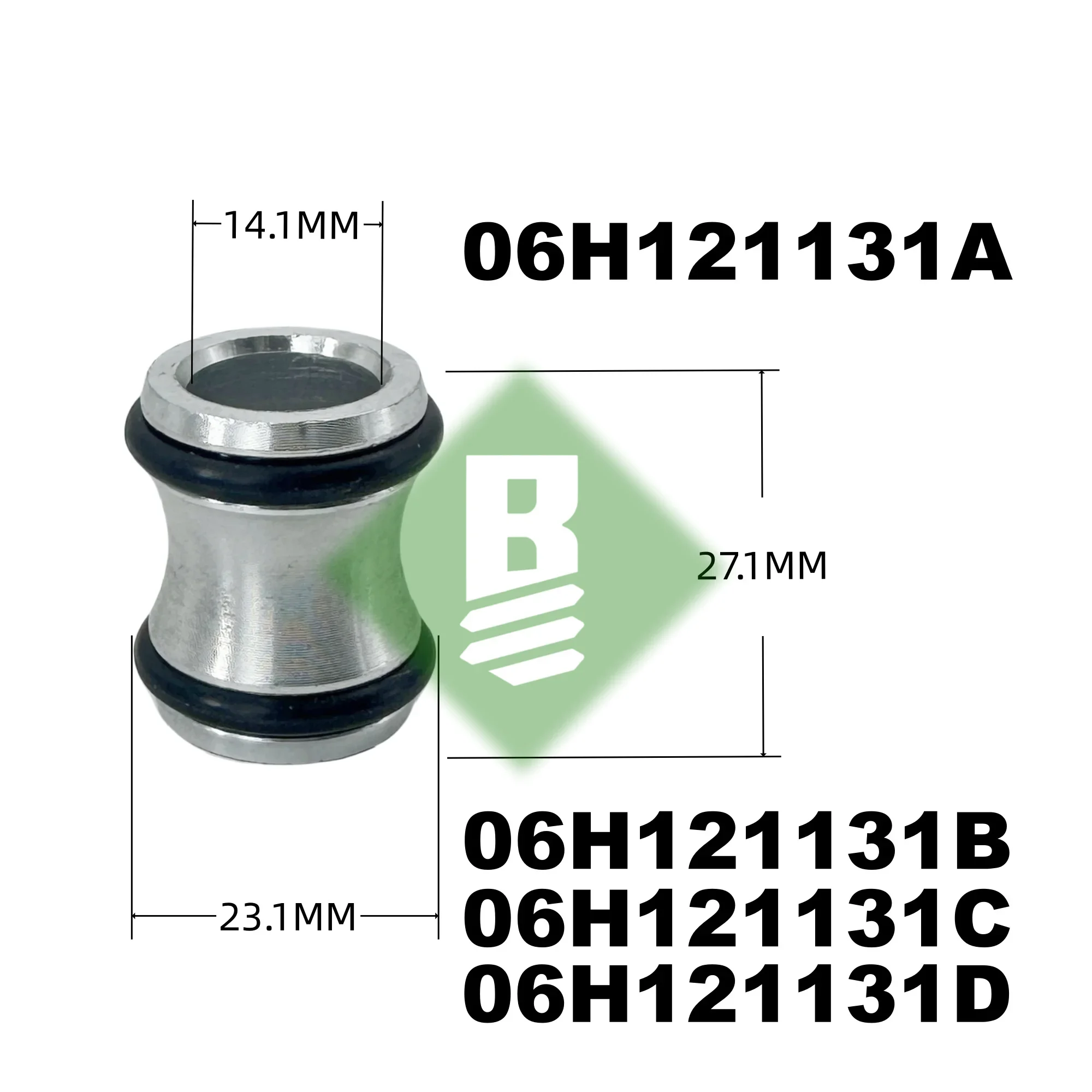 

06Х 121131 B для Audi A4A5A6A7Q3Q5 VW Passat CC Golf 6 Tiguan EA888 водяной насос двигателя, трубка охлаждающей жидкости, разъем масляного радиатора 06K 121131