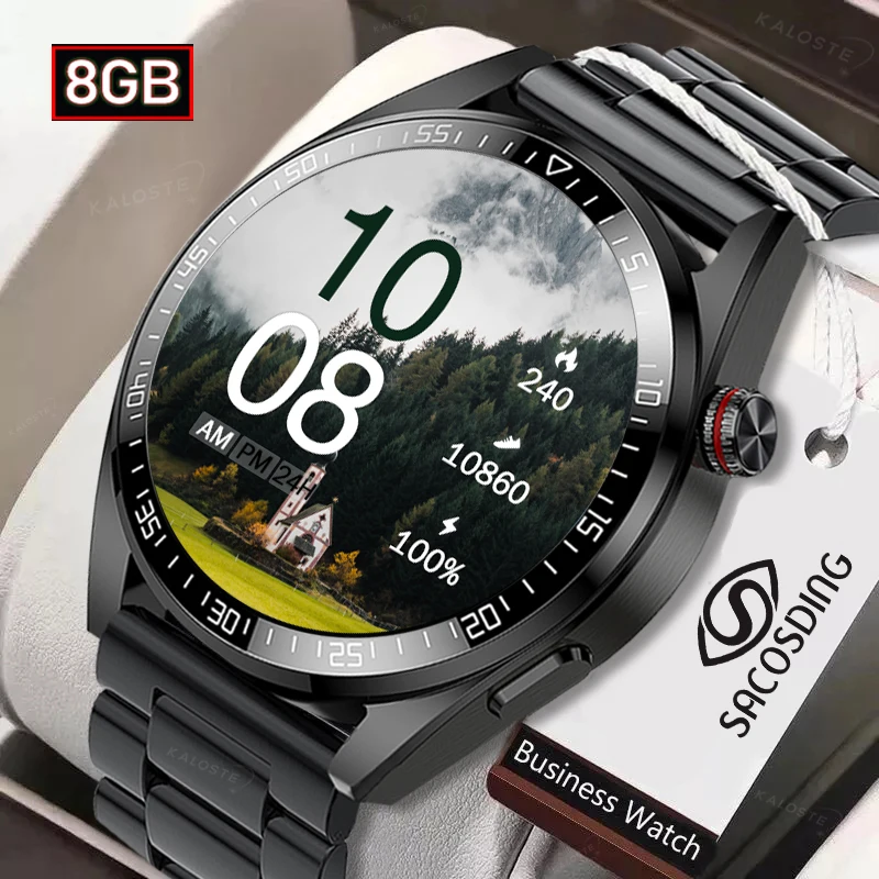 

Смарт-часы мужские 454*454 AMOLED с поддержкой Bluetooth, 8 Гб
