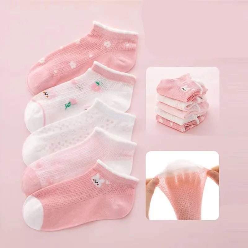 

10Pairs spring and fall cotton breathable Cartoon comfortable cute Sock meia infantil Girl children's clothing meias accessories