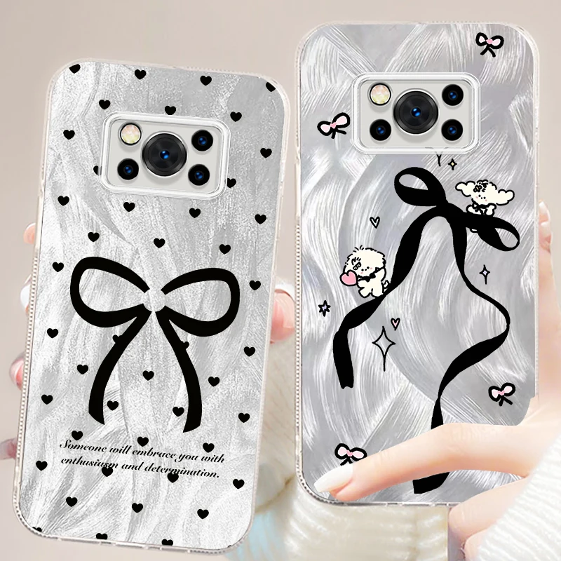 Лук Простой Модный художественный собачий чехол для Xiaomi Poco C65 M6 M3 X6 X5 X3 Redmi 13C 12 12C 10C