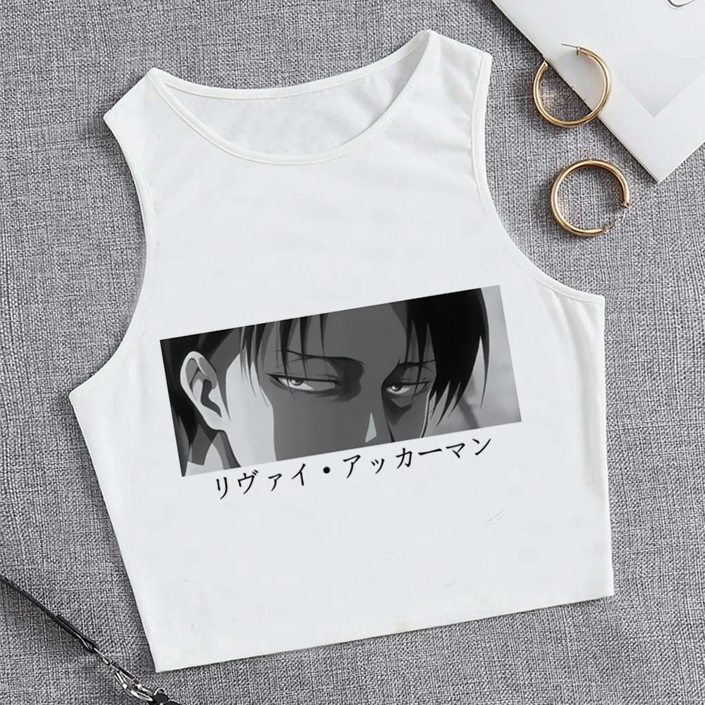 

Кроп-топ с принтом «атака на Титанов», в Корейском стиле