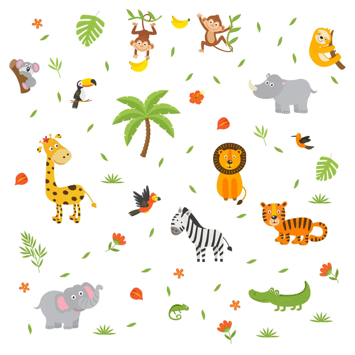 

Window Animal Sticker Wall Decal Door Stickers Cartoon Cling Sided Decor Double Party Adhensive Adhesive Paper Adorable