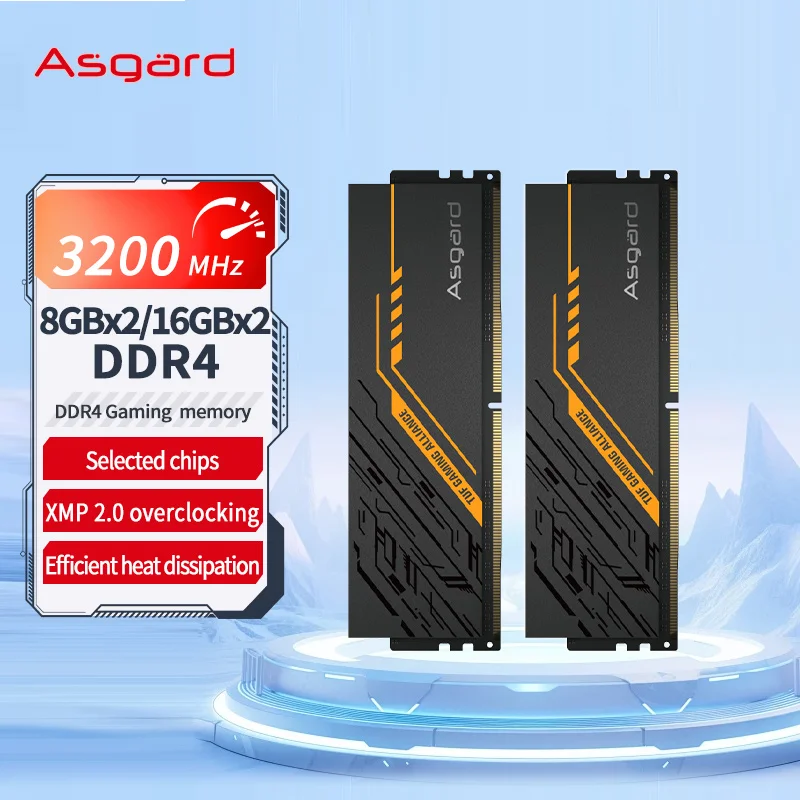 Оперативная память Asgard TUF Co-brand DDR4 для ПК 8 ГБ x2 16x2 3200 МГц ОЗУ настольного