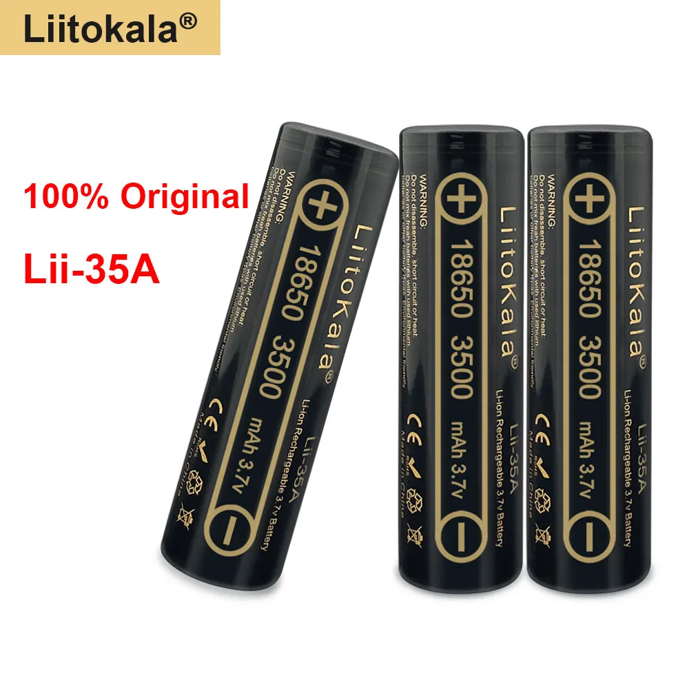 

100% Original High Quality Liitokala 18650 Battery 3.7V 3500mAh 18650 Rechargeable Batteries for Flashlight