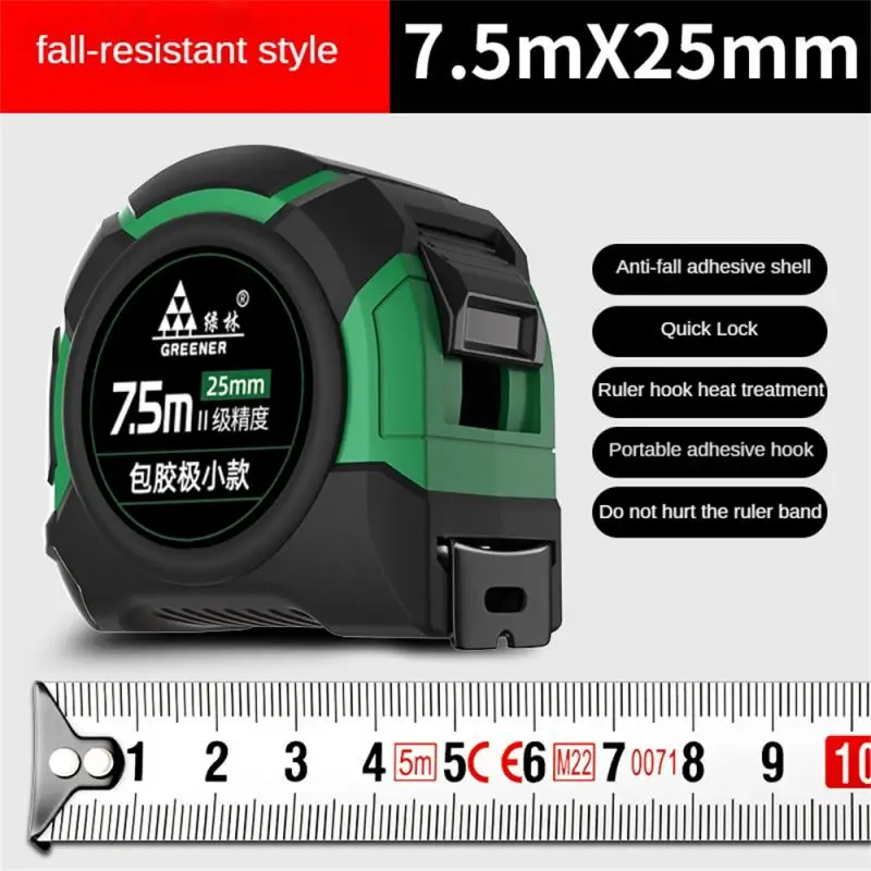 

3/5/7.5m Metric Tape Stainless Steel Retractable Ruler Tape Measure Anti-corrosion Household Woodworking Portable Measuring Tool