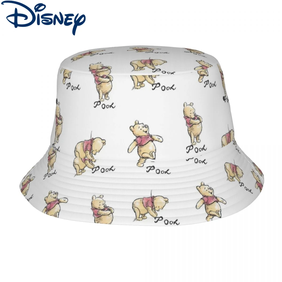 

Летняя пляжная одежда для отпуска, головной убор с эффектом отрыва, Мультяшные Панамы с изображением медведя-пуха, шляпы от солнца, шляпы от ...