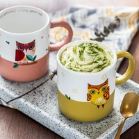 owl mug large capacity ceramic mug personalized household ceramic cups cartoon nordic ceramic milk breakfast cups