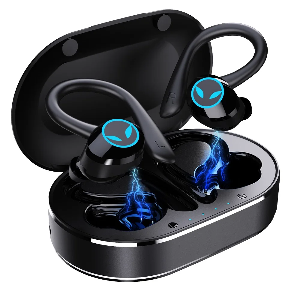 

Wireless Headphones Bluetooth 5.1 TWS Sport Earbuds Deep Bass Noise Cancelling Earphones HD Mic IPX7 Earhook HIFI Headset