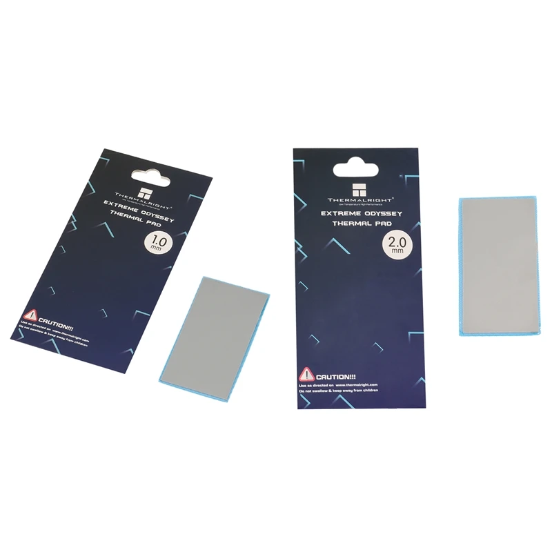 

Thermalright 2 Pcs ODYSSEY Heat Dissipation Silicone Pad CPU/GPU Graphics Card Thermal Pad, 85X45X2.0mm & 85X45X1.0mm