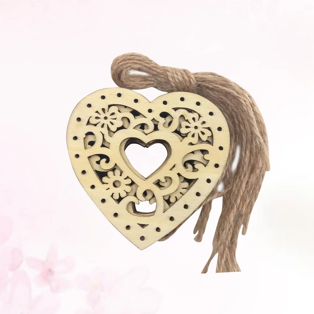 

Wood Heart Unfinished Christmas Slices Cutouts Tree Log Wooden Hanging Discs Embellishments Tags Ornaments Decorative Pieces