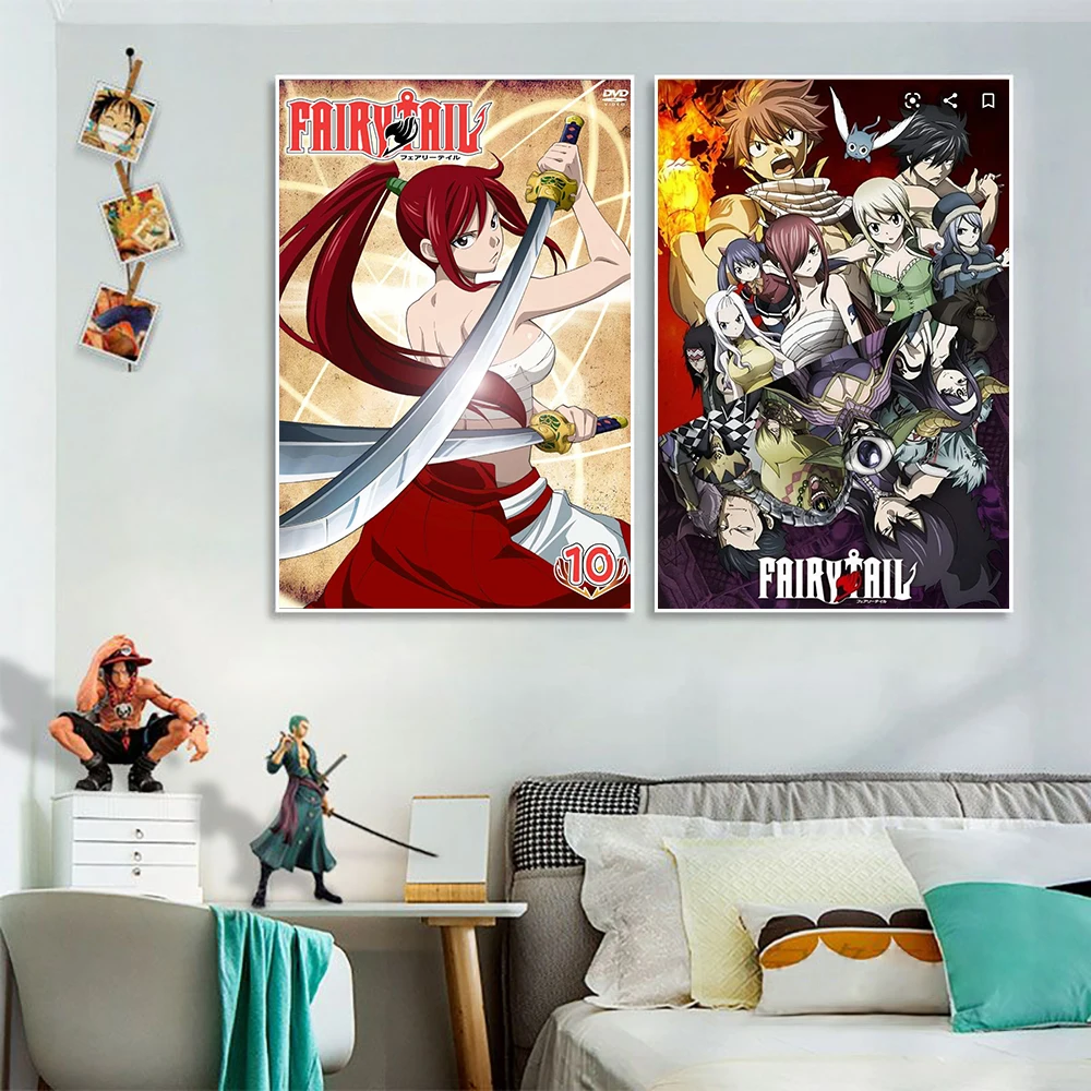 Японская манга индивидуальный аниме Fairy_Tail постер HD Печать на холсте