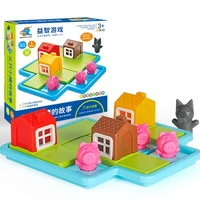 smart iq challenge board games little red riding hood puzzle toys for children with english solution speelgoed brinquedo
