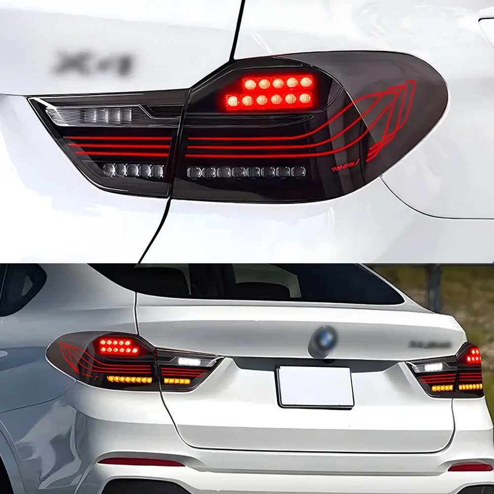 4 шт. автомобильные задние фонари для BMW X4 F26 2014-2018 светодиодные задние фонари в сборе XDrive модифицированный CSL Стайлинг задний указатель поворота тормозные противотуманные фары (art.: 3920d2ca4b985) - 3920d2ca4b985