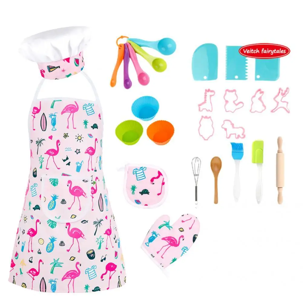 

Универсальная игрушка шеф-повара, интеллектуальное развитие, пластиковый детский набор для выпечки, одежда, детская игрушка шеф-повара