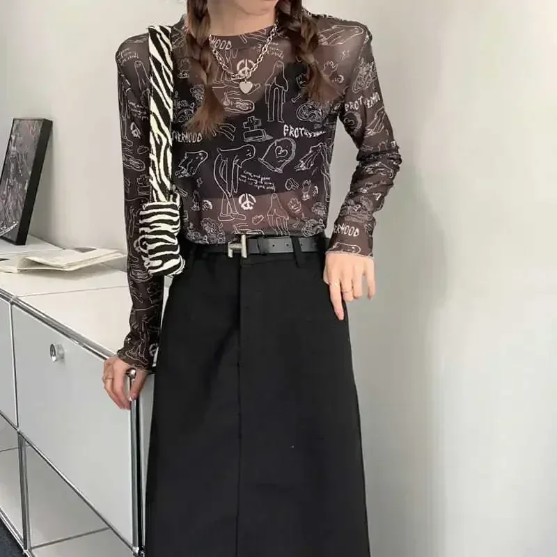 CINESSD ледяной шелк тонкая сетчатая нижняя рубашка женская летняя 2023 новая