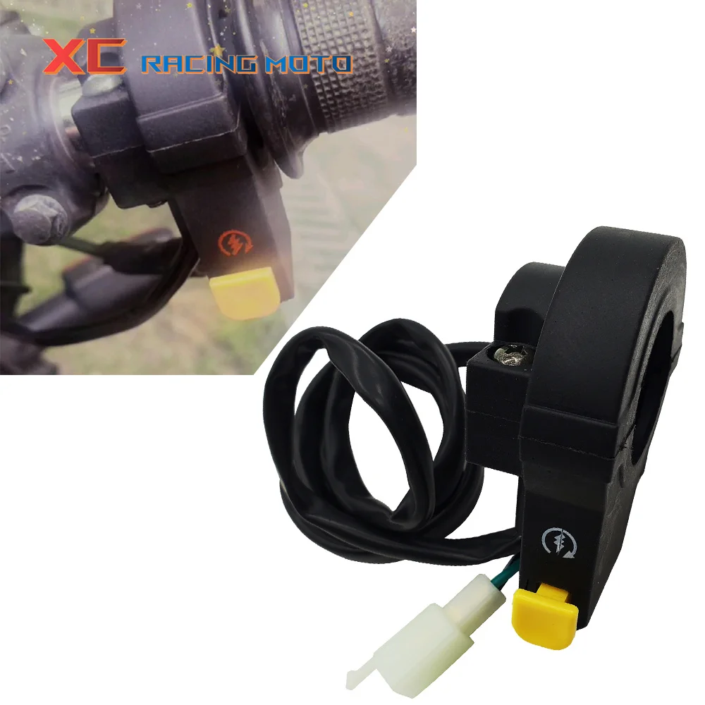 

New Motorcycle Switch 22mm 7/8" Handlebar Universal Start & Stop ATV ON/OFF Button Flameout With 2 Wire Connection Dirt Pit Bike