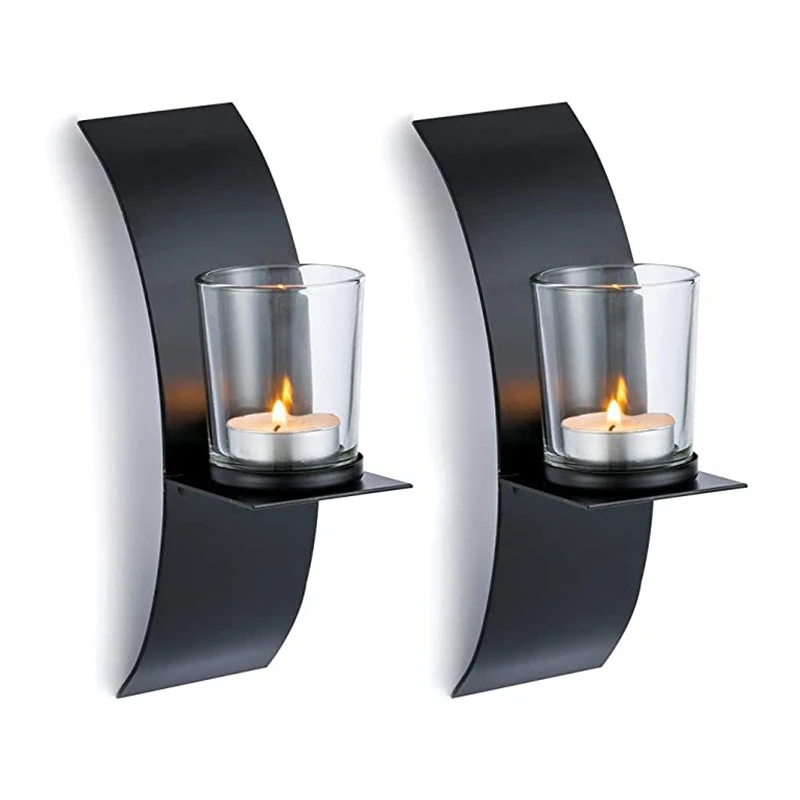

Настенные бра в виде свечи для украшения стен, черные металлические настенные бра в виде свечи для комнаты, прихожей, декор для прихожей