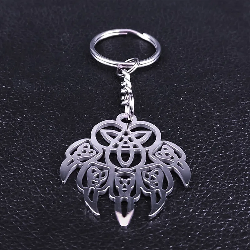 Брелок для ключей из нержавеющей стали серебристого цвета