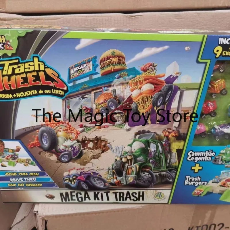 Фото Оригинальный коллекционный игровой набор The Grossery Gang Burger Shop Track Monster Mini Vehicle с фигуркой и моделью для настольного декора №5