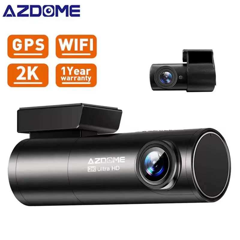 

Mini WiFI Car Dash Cam front Cam 1440P Car Dvr Dual Camera GPS Tracker Night Vision Recorder Rotatable Lens 24H Parking Monitor