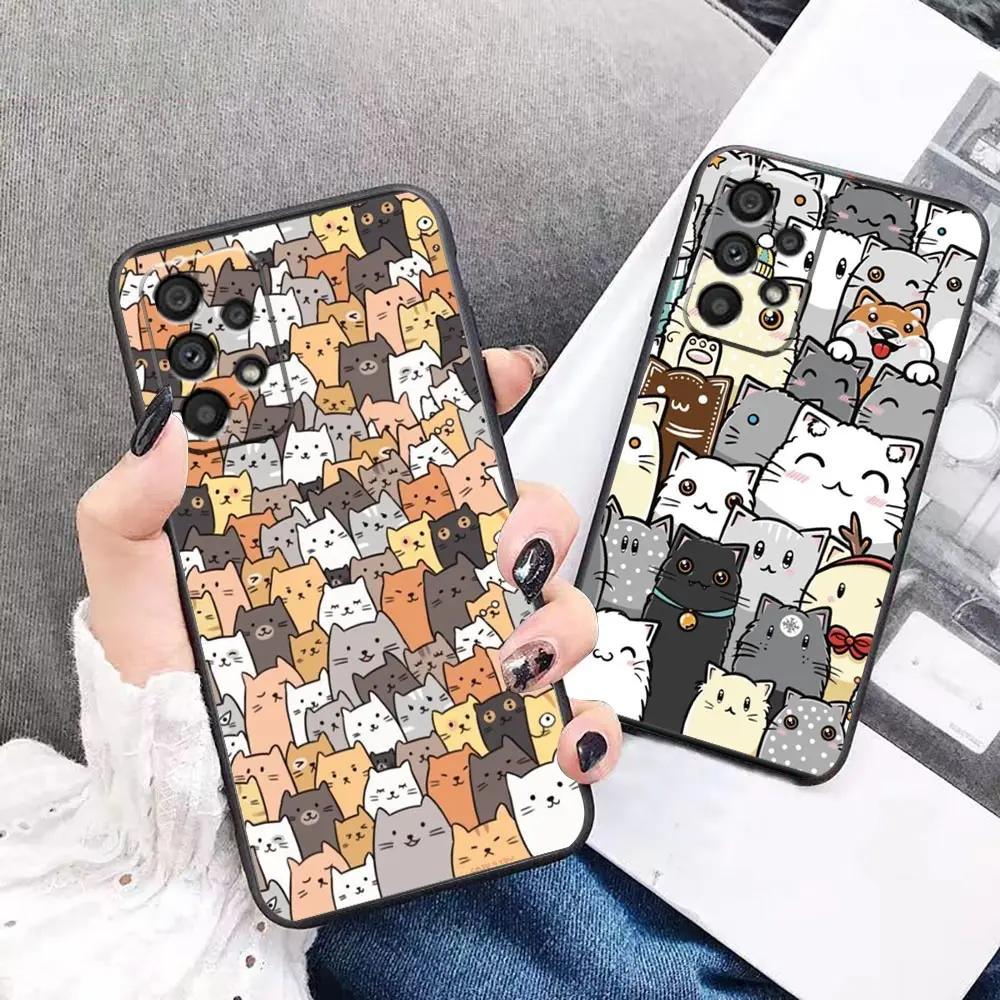 

Case For Samsung A90 A73 A71 A70 A60 A53 A52 A51 A50 A42 A33 A32 A31 A30 A23 A22 A21S A20S A14 A12 5G Case Cartoon Cat Pattern