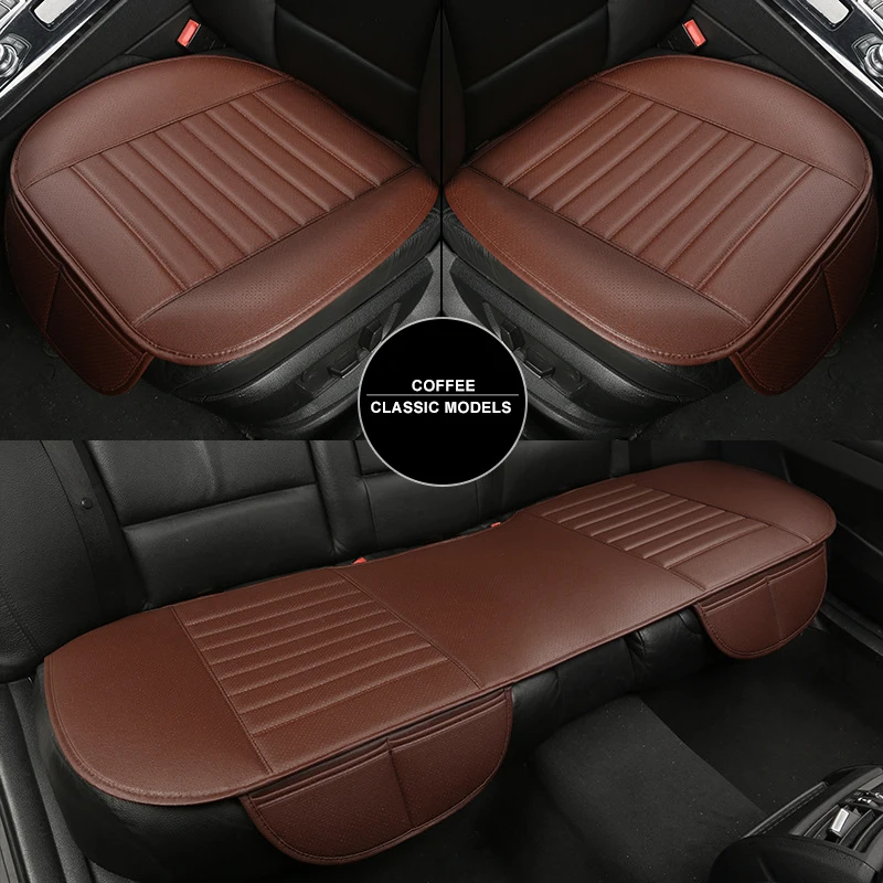 

Car Seat Covers PU Leather Seat Cover Sets Automobiles Universal Auto Interior Cushion Accessories Four Season Protect Set Mats