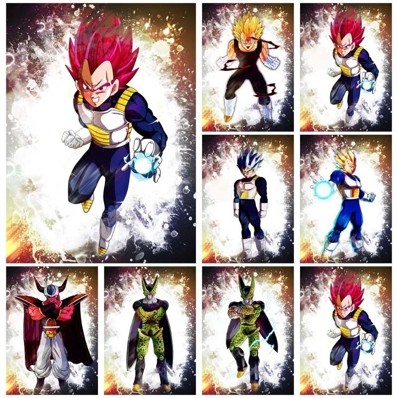 

Canvas Printed Pictures Dragon Ball Wall Art Paintings Kakarotto Home Decor Cell Modular Posters Super Saiyan For Living Room