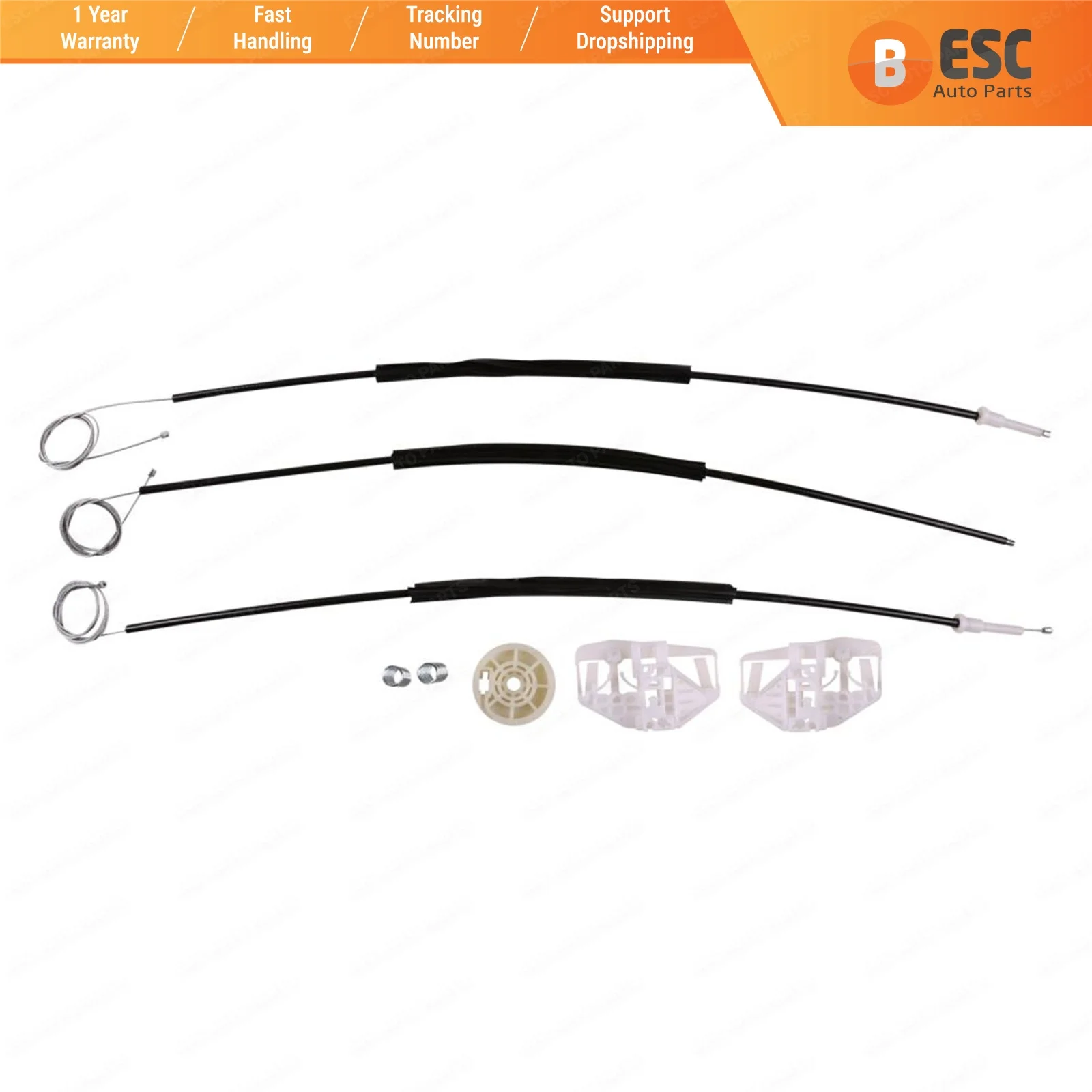 

ESC Auto Parts EWR322 Electrical Power Window Regulator Repair Kit Front Left or Right Door for Citroen Berlingo 1998-2006