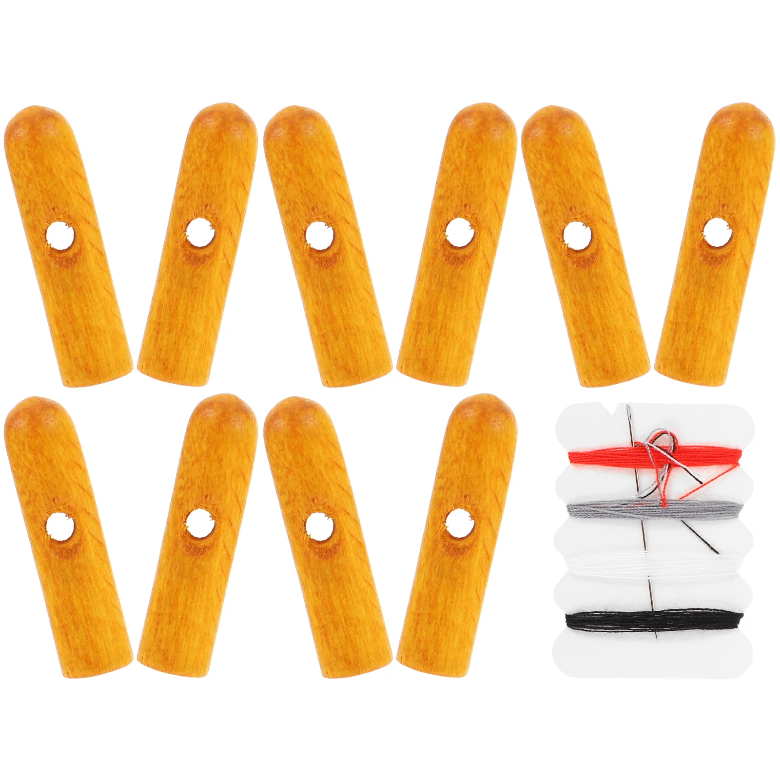 

10 Pcs An Fittings Folding Umbrella Tail Beads Wood Bone Covers Parts Replacement